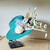 Boho Western Wedding Floral Bridal Hat Sage - p3 Boutique
