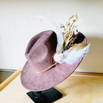 Boho Western Wedding Floral Bridsmaid Hat Brown - p3 Boutique