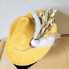 Boho Western Wedding Floral Bridsmaid Hat Mustard - p3 Boutique