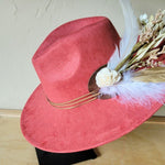 Boho Western Wedding Floral Bridsmaid Hat Rust - p3 Boutique