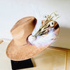 Boho Western Wedding Floral Bridsmaid Hat Tan - p3 Boutique
