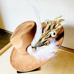 Boho Western Wedding Floral Bridsmaid Hat Tan - p3 Boutique
