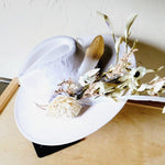 Boho Western Wedding Floral Feather Bridal Hat Bo - p3 Boutique