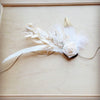 Boho Western Wedding Floral Feather Bridal Hat Tan - p3 Boutique