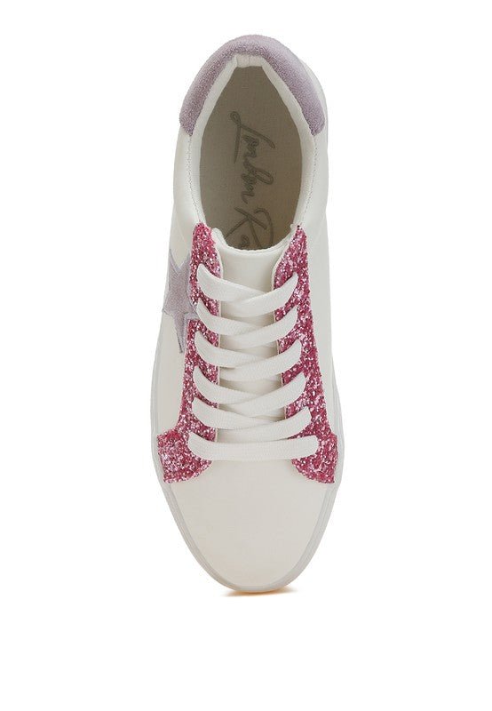 Bomber Metallic Star Glitter Sneakers - p3 Boutique