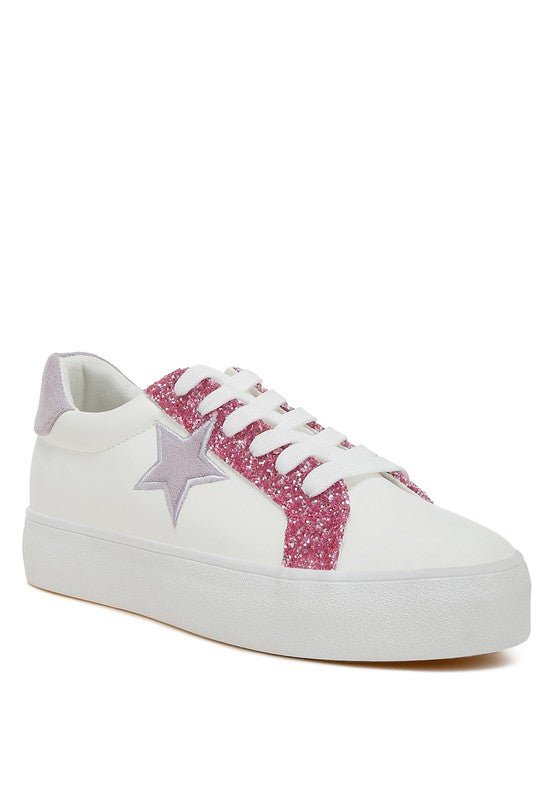 Bomber Metallic Star Glitter Sneakers - p3 Boutique