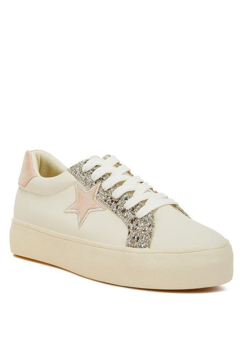 Bomber Metallic Star Glitter Sneakers - p3 Boutique