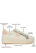 Bomber Metallic Star Glitter Sneakers - p3 Boutique