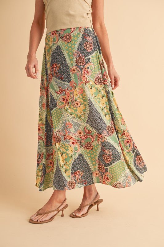 Bradyn Print Skirt - p3 Boutique