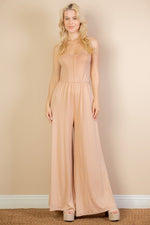 Button Front Wide Leg Jumpsuit - p3 Boutique