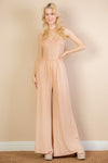 Button Front Wide Leg Jumpsuit - p3 Boutique