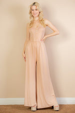 Button Front Wide Leg Jumpsuit - p3 Boutique