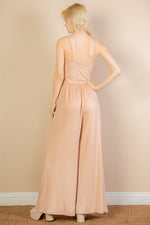Button Front Wide Leg Jumpsuit - p3 Boutique