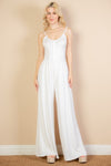 Button Front Wide Leg Jumpsuit - p3 Boutique