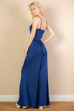 Button Front Wide Leg Jumpsuit - p3 Boutique