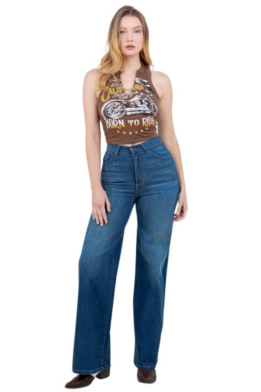 Camila Wide Leg Jean in Medium Wash - p3 Boutique