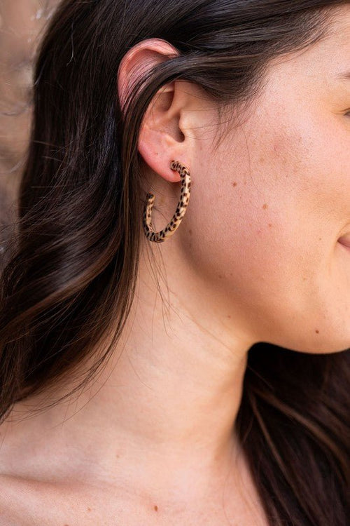 Camy Hoops - Brown Dot - p3 Boutique