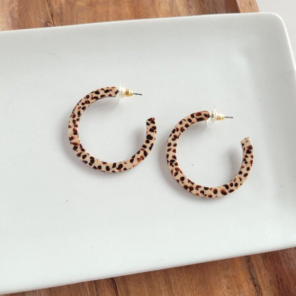 Camy Hoops - Brown Dot - p3 Boutique