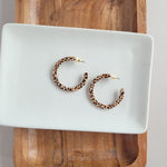 Camy Hoops - Brown Dot - p3 Boutique