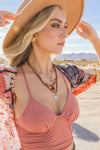 Carnelian & Crystal Drop Multi Layered Necklace - p3 Boutique