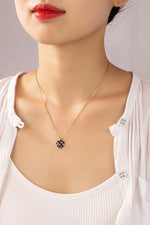 Checker Heart Pendant Necklace - p3 Boutique