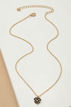 Checker Heart Pendant Necklace - p3 Boutique