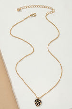 Checker Heart Pendant Necklace - p3 Boutique