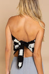 Checkerboard Pattern Tube Top Sweater - p3 Boutique