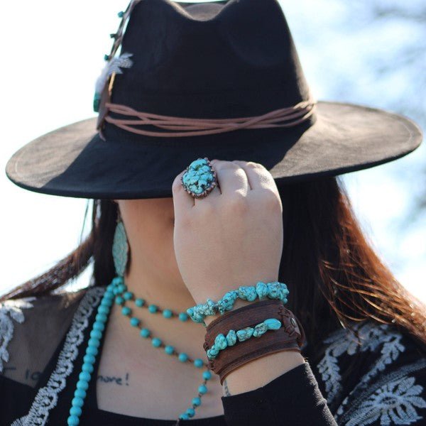 Chunky Turquoise Bracelet - p3 Boutique