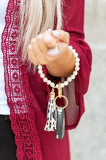 Classic Pearl Key Ring Bracelet - p3 Boutique