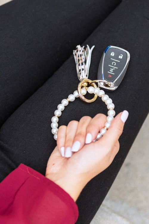 Classic Pearl Key Ring Bracelet - p3 Boutique