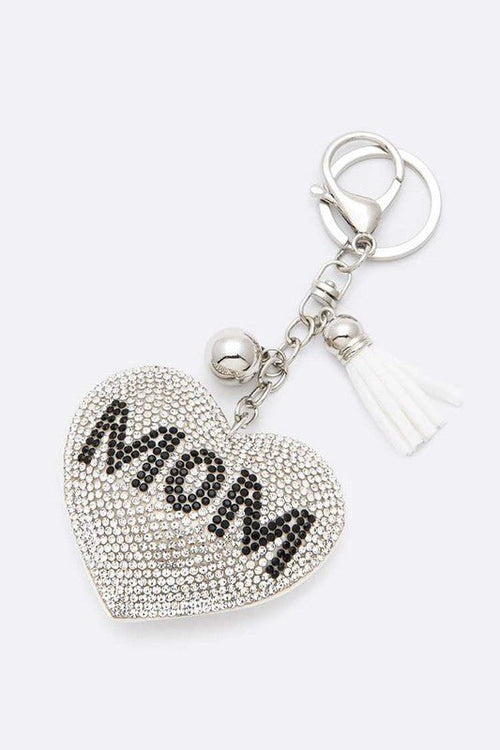 Clear MOM Crystal Pillow Key Chain - p3 Boutique