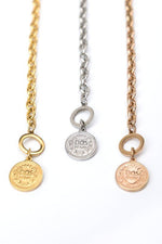 Coin Accent Chain Necklace - p3 Boutique
