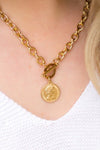 Coin Accent Chain Necklace - p3 Boutique