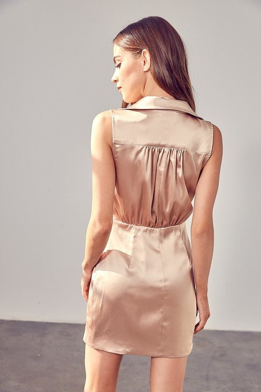 Collar Wrap Dress - p3 Boutique