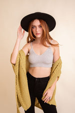 Contour Rib Knit Brami Lounge Top - p3 Boutique