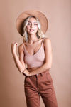 Contour Rib Knit Brami Lounge Top - p3 Boutique