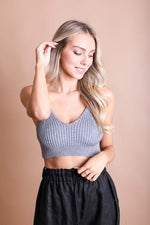 Contour Rib Knit Brami Lounge Top - p3 Boutique