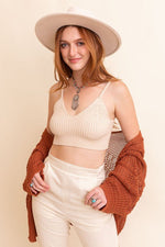 Contour Rib Knit Brami Lounge Top - p3 Boutique