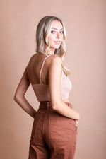 Contour Rib Knit Brami Lounge Top - p3 Boutique