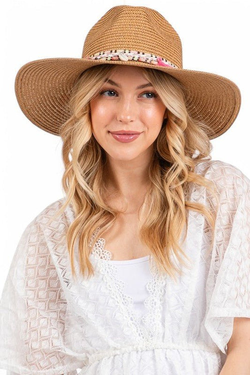 Cotton Tassel Hat Band Straw Sun Hat - p3 Boutique