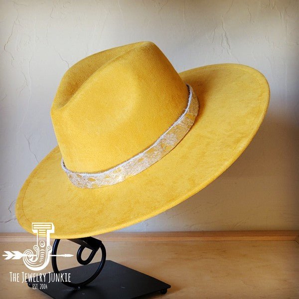 Cream Metallic Western Leather Band Choice Hat - p3 Boutique