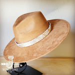 Cream Metallic Western Leather Band Choice Hat - p3 Boutique