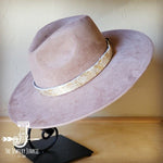Cream Metallic Western Leather Band Choice Hat - p3 Boutique
