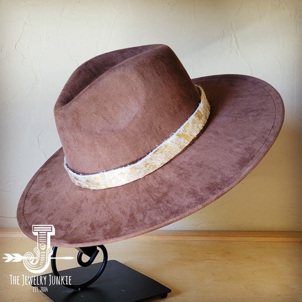 Cream Metallic Western Leather Band Choice Hat - p3 Boutique