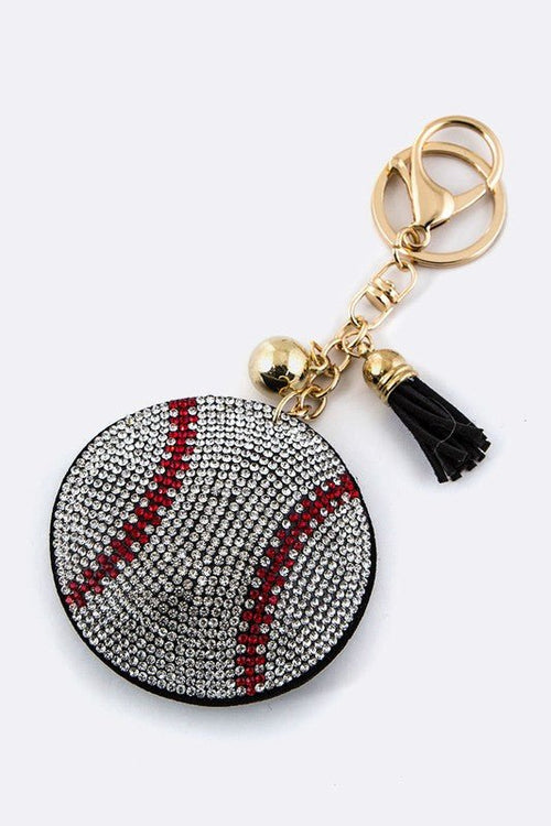 Crystal Baseball Key Charm - p3 Boutique