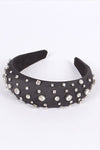 Crystal Studs Puffy Headband - p3 Boutique
