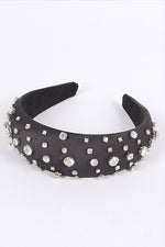 Crystal Studs Puffy Headband - p3 Boutique