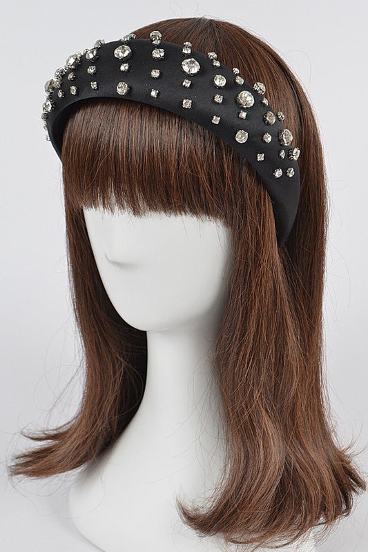 Crystal Studs Puffy Headband - p3 Boutique