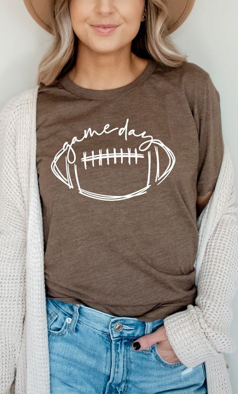 Cursive Football Game Day Graphic Tee - p3 Boutique
